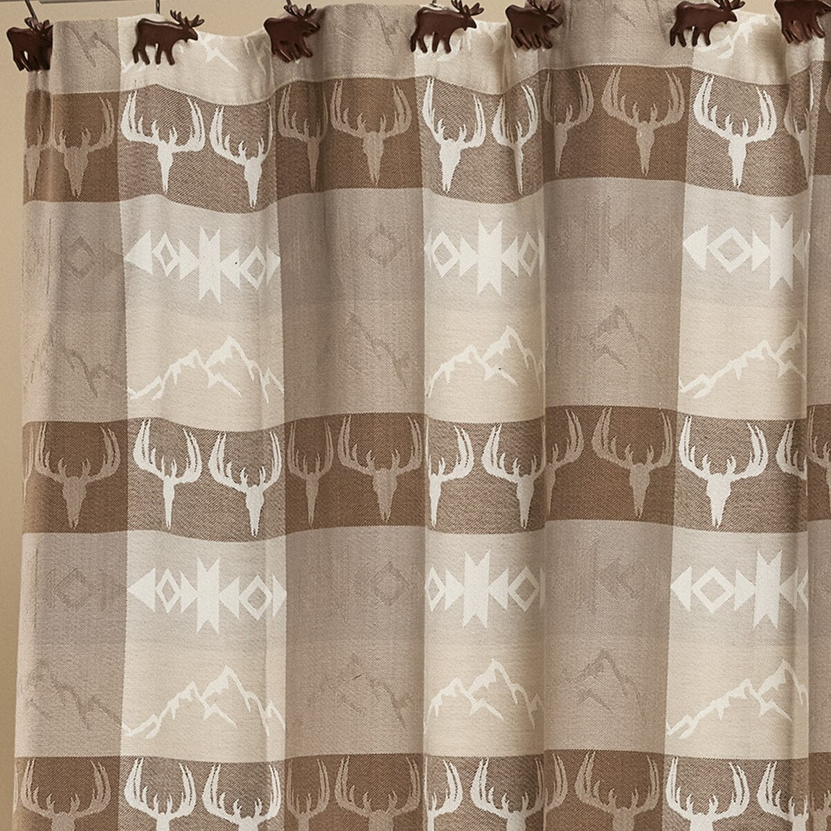 Mountain Refuge Jacquard Shower Curtain - Thumbnail 2