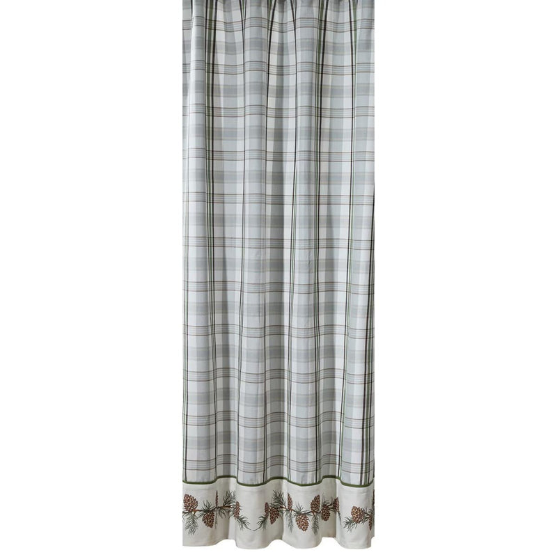 Ponderosa Pine Bordered Shower Curtain - Ozark Cabin Décor, LLC