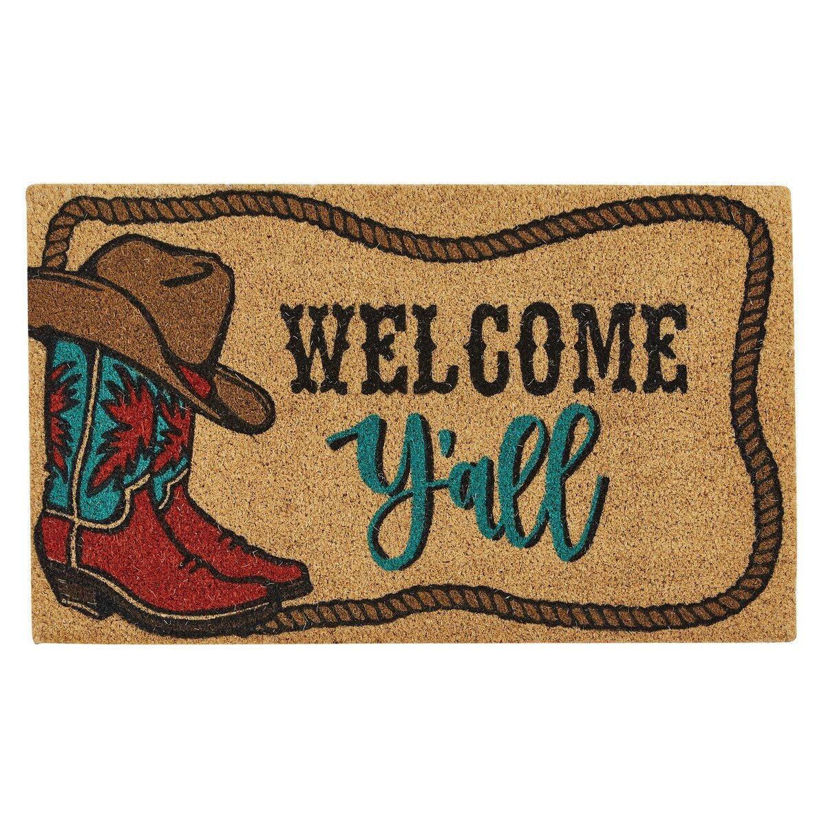 Welcome Y'all Coir Doormat