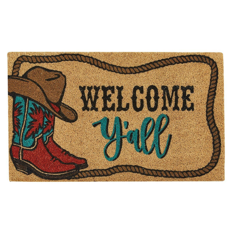 Welcome Y'all Coir Doormat - Ozark Cabin Décor, LLC