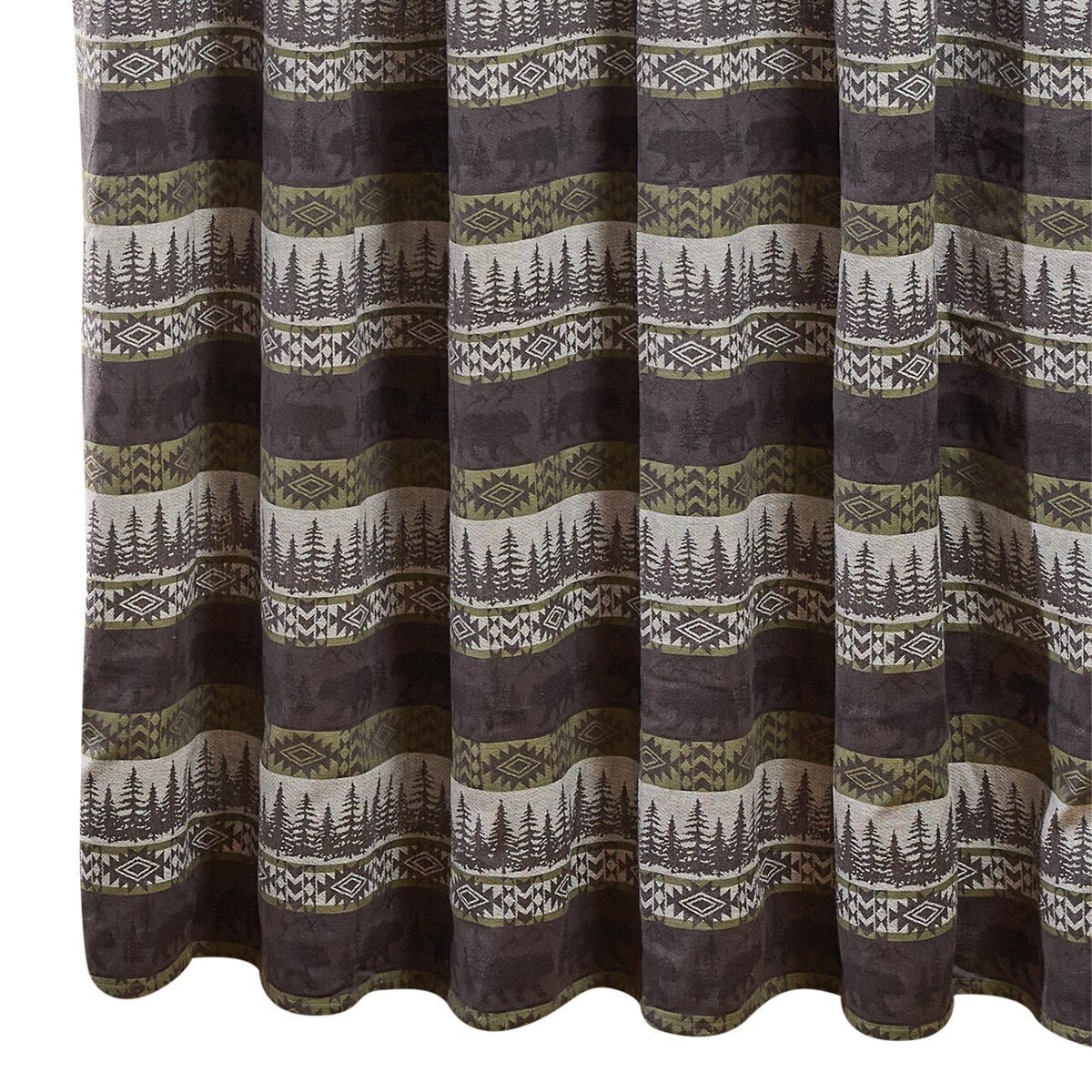 Green Mountain Bear Shower Curtain - Thumbnail 2