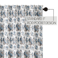 Annie Blue Floral Ruffled Shower Curtain