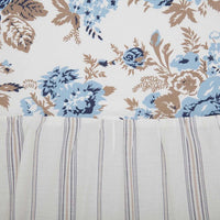 Annie Blue Floral Ruffled Shower Curtain Detail