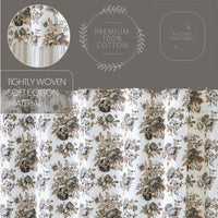 Annie Portabella Floral Ruffled Shower Curtain 