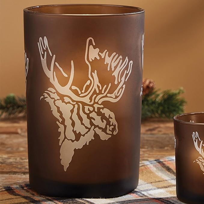 Moose Pillar Candle Holder Set of 4 - Ozark Cabin Décor, LLC