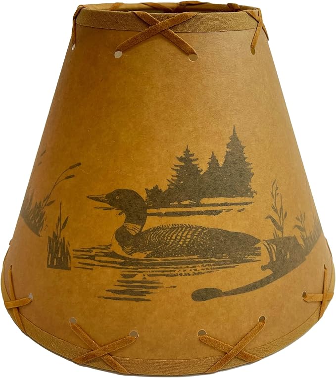 Loon On Lake Clip-On Lamp Shade - 9" - Thumbnail 2