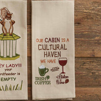 Our Cabin Embroidered Kitchen Dish Towel Set - Ozark Cabin Décor, LLC