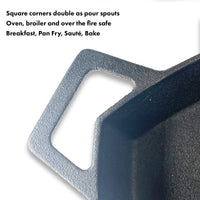12-in Square Cast Iron Skillet - Ozark Cabin Décor, LLC