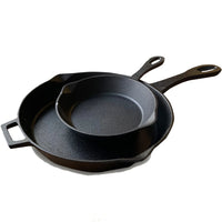 8-in and 12-in Cast Iron Skillet Set - Ozark Cabin Décor, LLC
