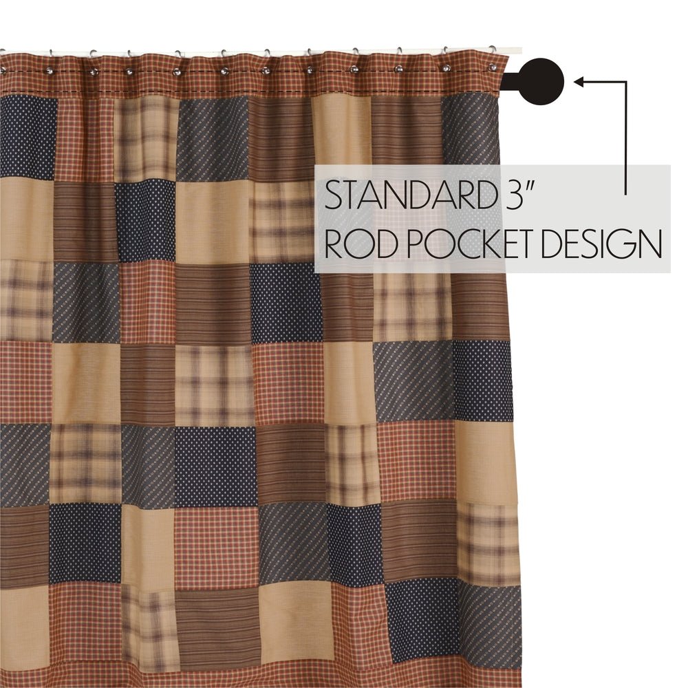 Patriotic Patch Shower Curtain - Thumbnail 3