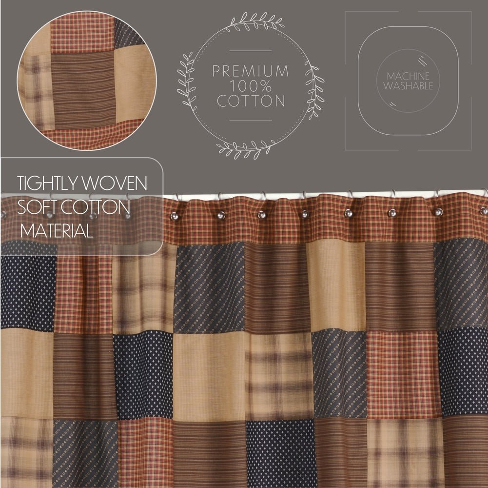 Patriotic Patch Shower Curtain - Thumbnail 4