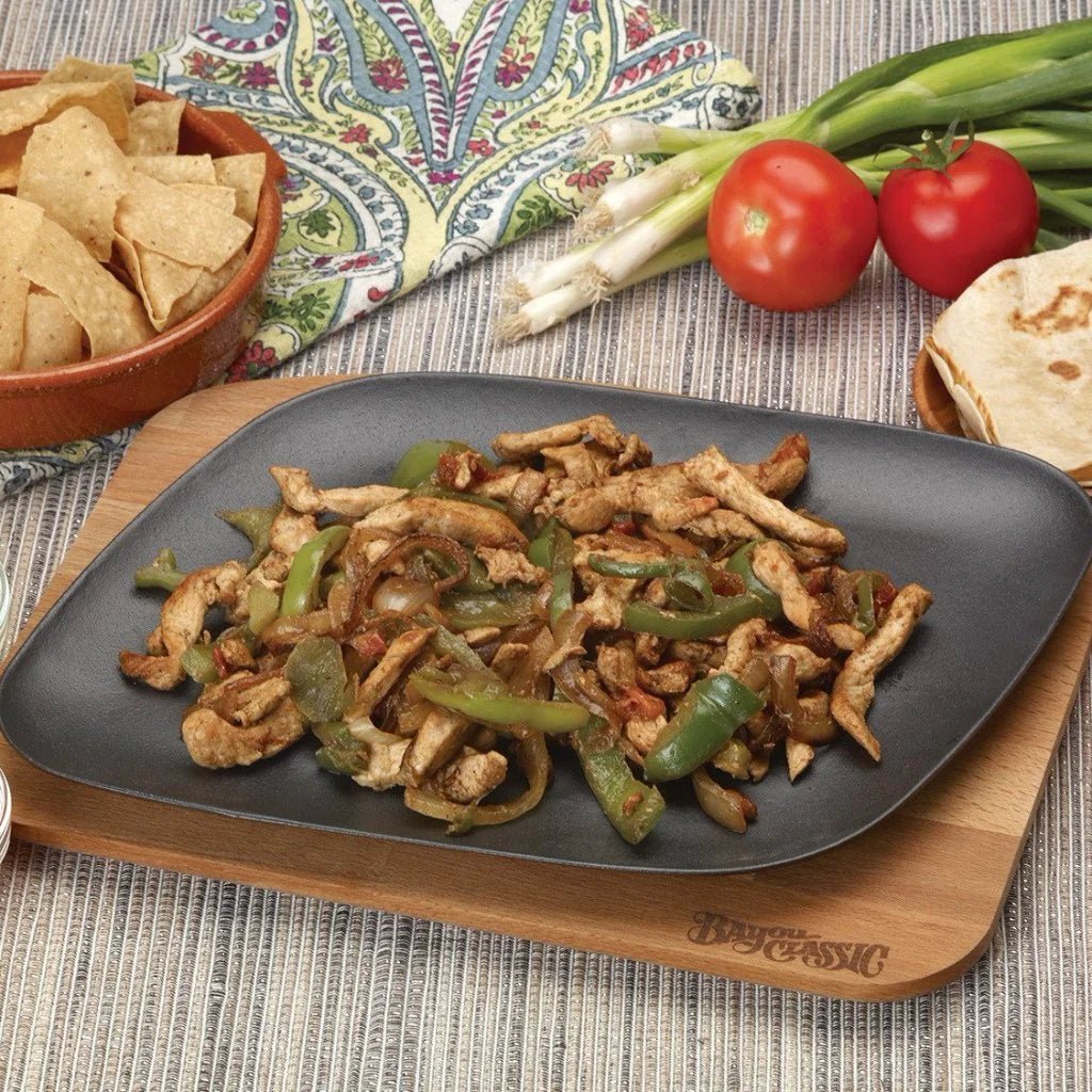 Black Enameled Cast Iron Fajita Pan - Ozark Cabin Décor, LLC