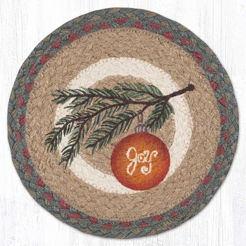Ornament On Branch Jute Trivet - Ozark Cabin Décor, LLC