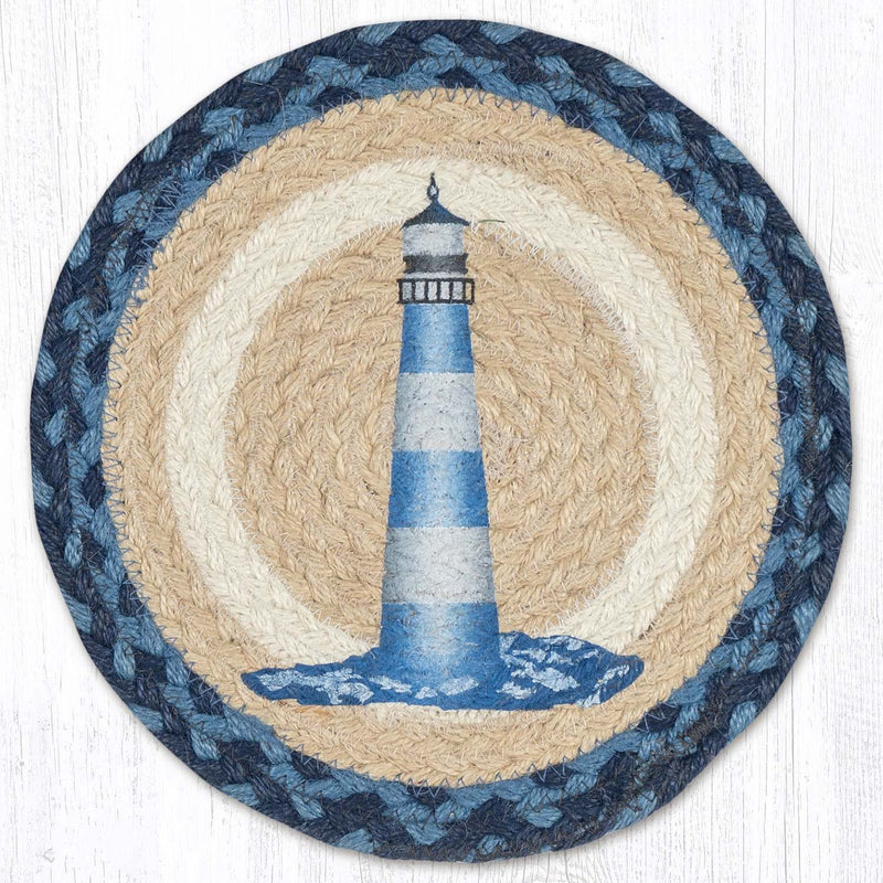 Blue & White Lighthouse Trivet - Ozark Cabin Décor, LLC