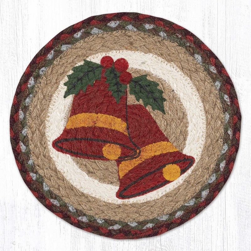 Holiday Bells Braided Jute Trivet - Ozark Cabin Décor, LLC