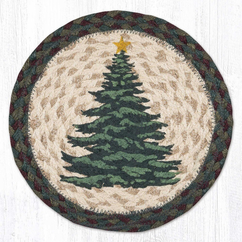 Holiday Tree Braided Jute Trivet - Ozark Cabin Décor, LLC