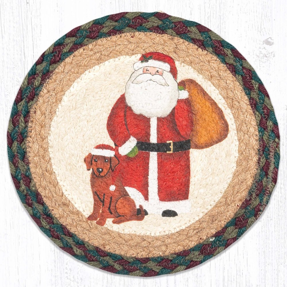 Primitive Santa Braided Jute Trivet - Ozark Cabin Décor, LLC