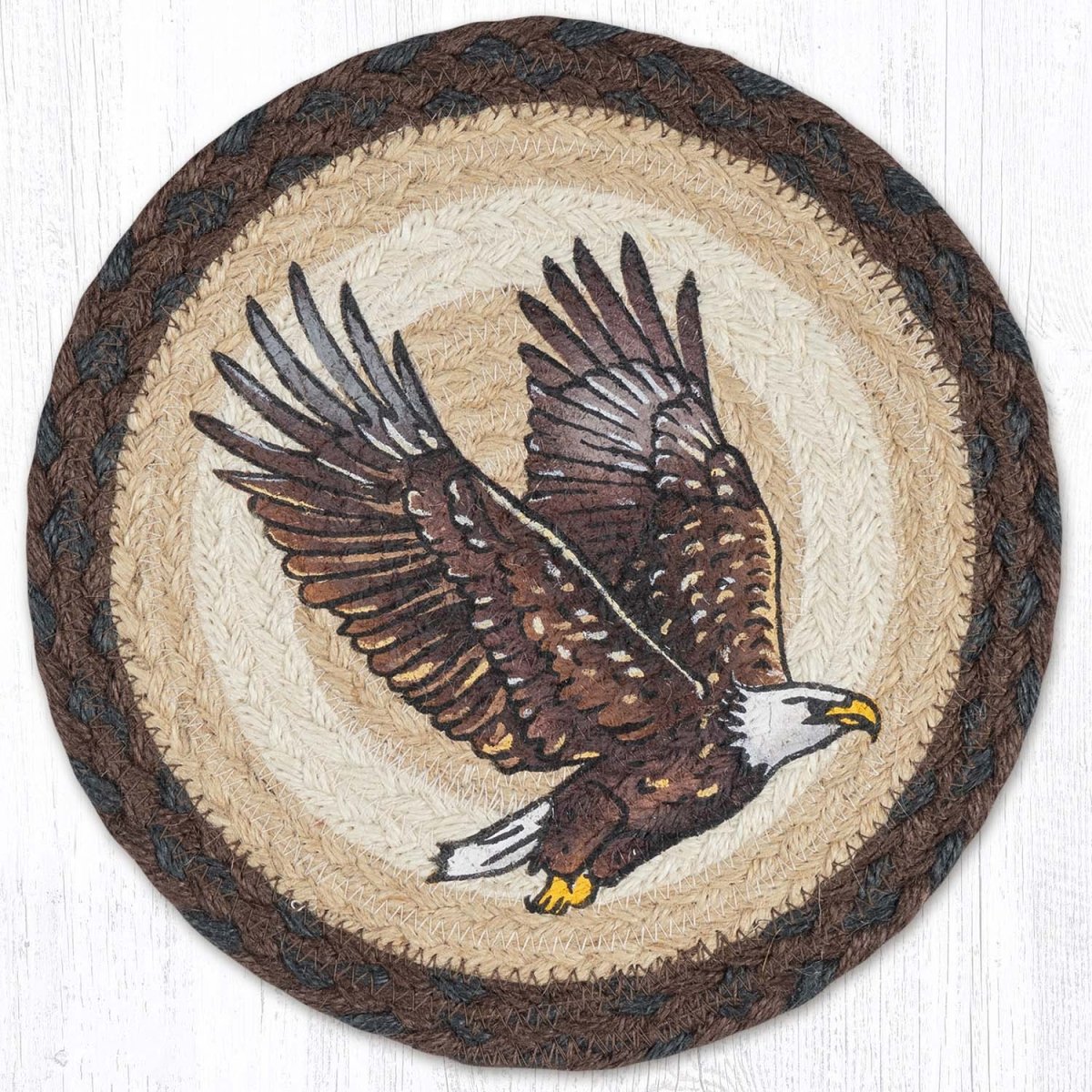 Eagle Braided Jute Trivet - Ozark Cabin Décor, LLC