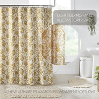Dorset Gold Floral Shower Curtain
