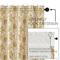 Dorset Gold Floral Shower Curtain
