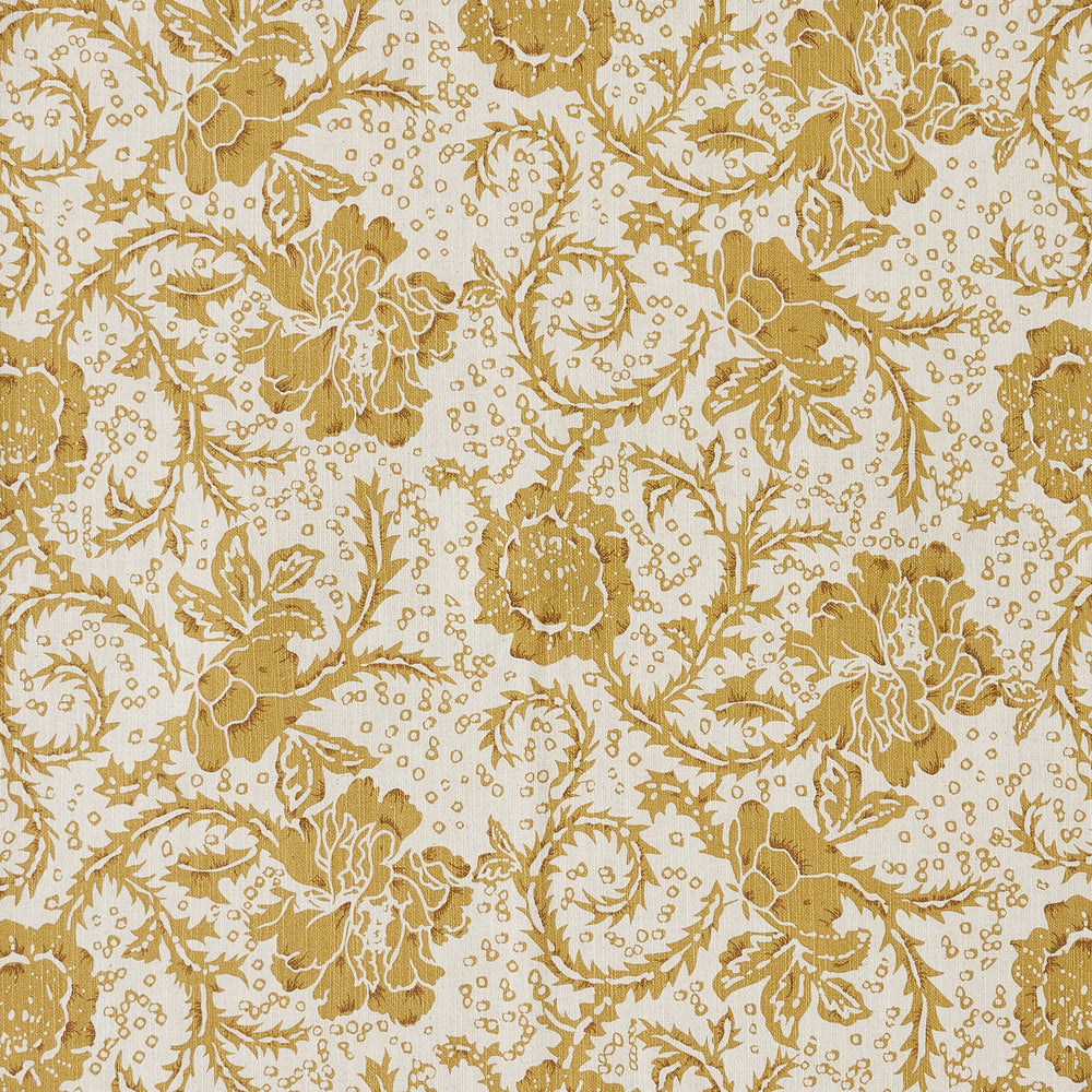 Dorset Gold Floral Shower Curtain Detail