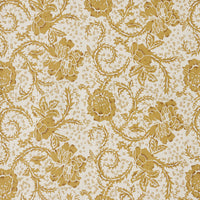 Dorset Gold Floral Shower Curtain Detail