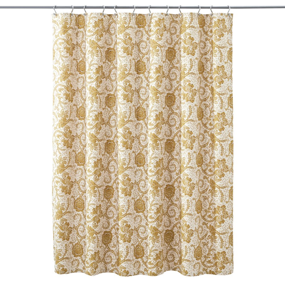 Dorset Gold Floral Shower Curtain