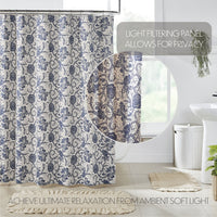 Dorset Navy Floral Shower Curtain