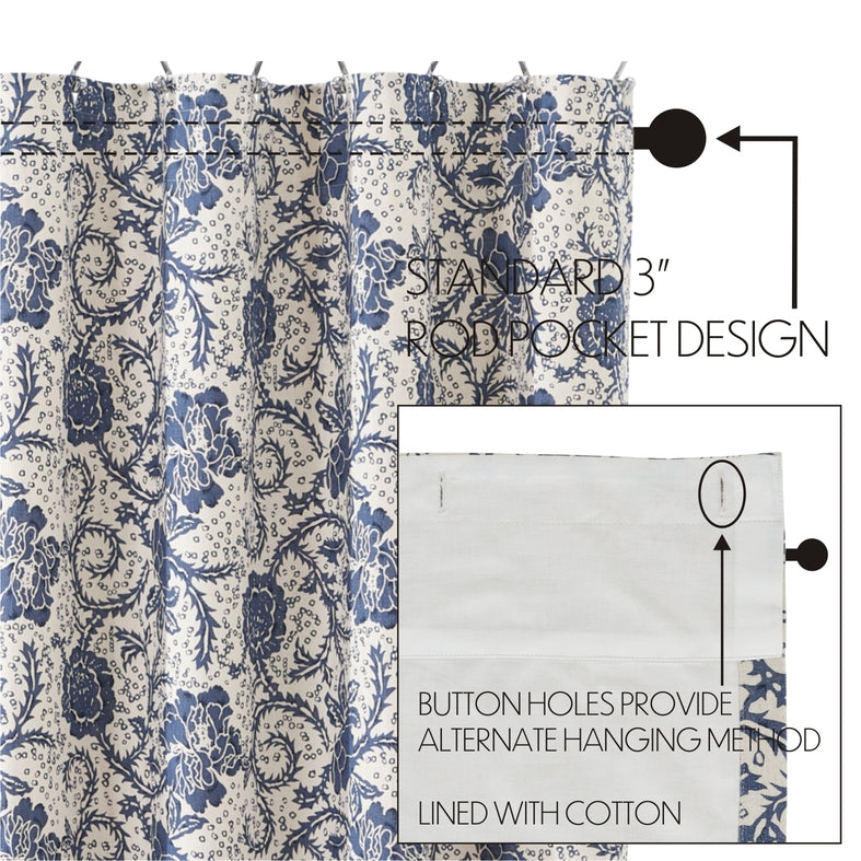 Dorset Navy Floral Shower Curtain