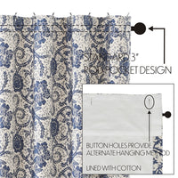 Dorset Navy Floral Shower Curtain
