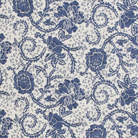 Dorset Navy Floral Shower Curtain