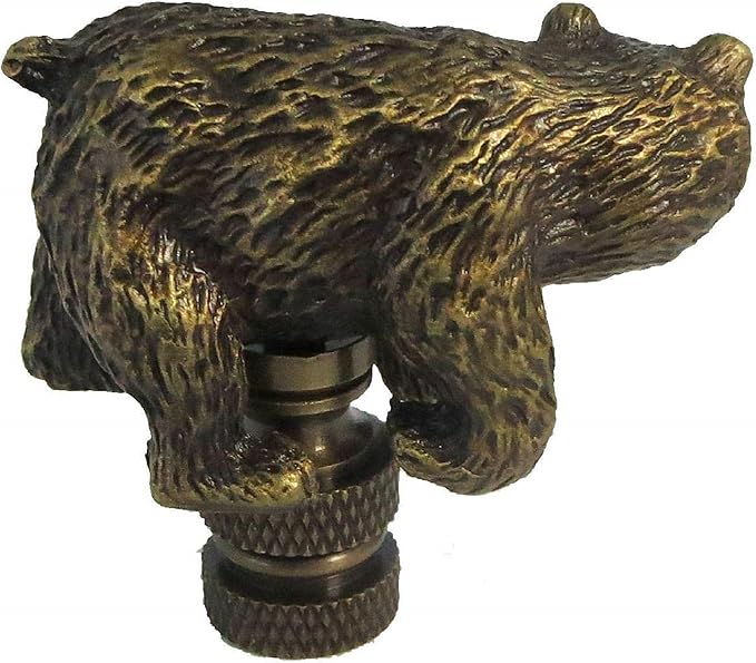 Bear Walking Lamp Shade Finial - Thumbnail 4