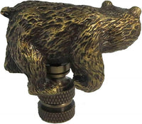 Bear Walking Lamp Shade Finial - Ozark Cabin Décor, LLC