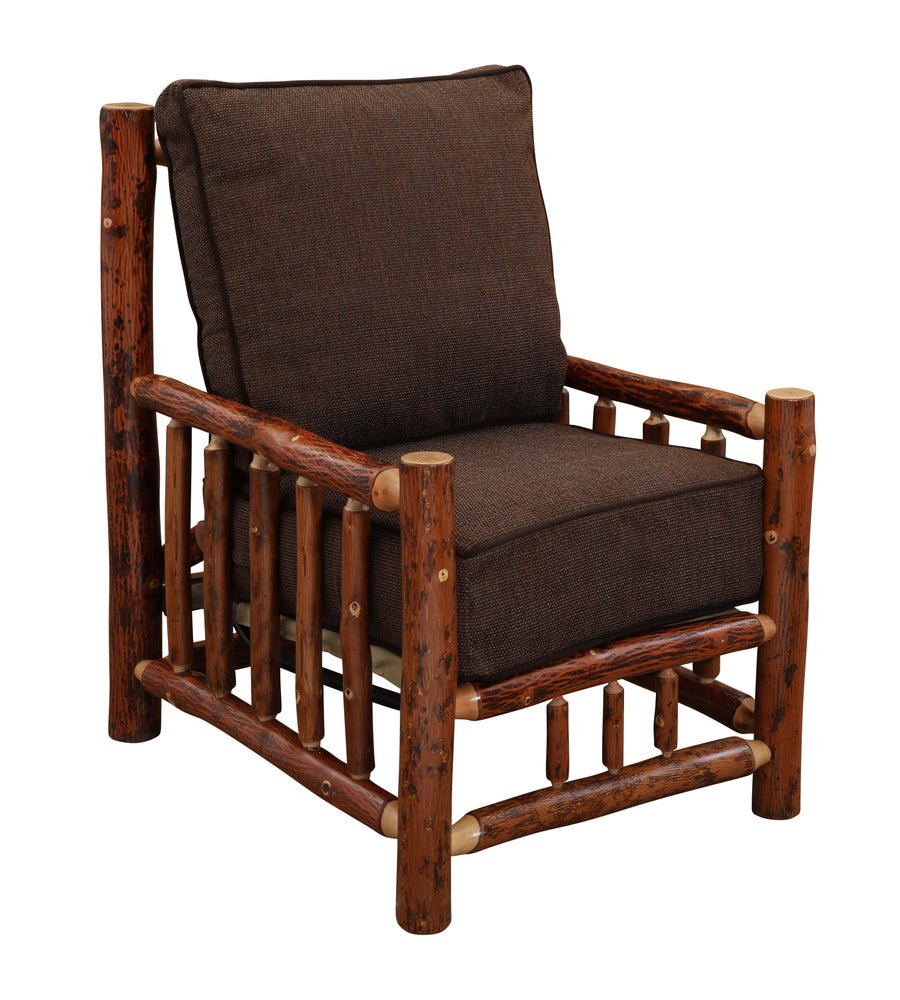 Hickory Log Lounge Chair - SF - Ozark Cabin Décor, LLC