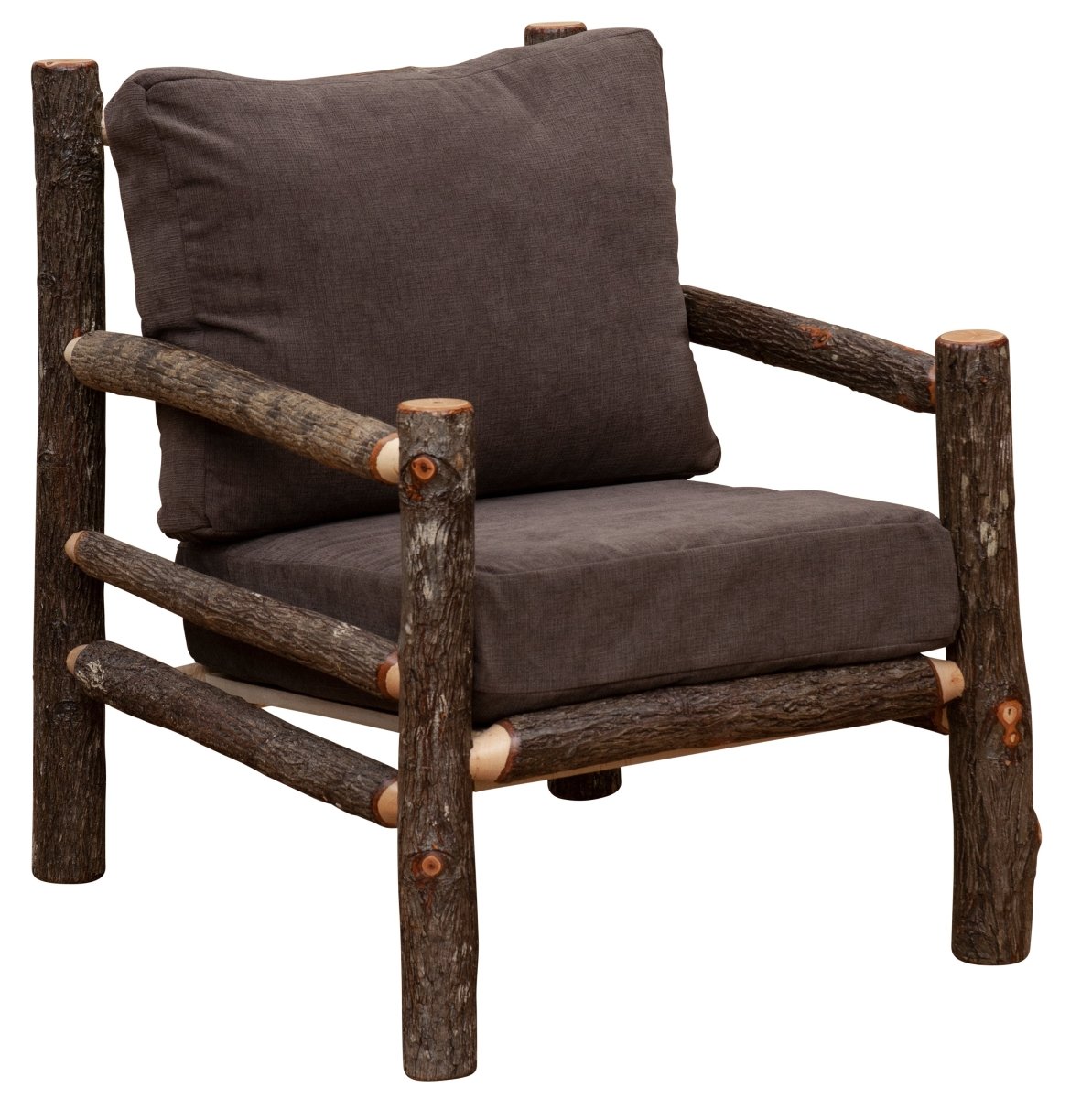 Hickory Log Club Chair - Thumbnail 2