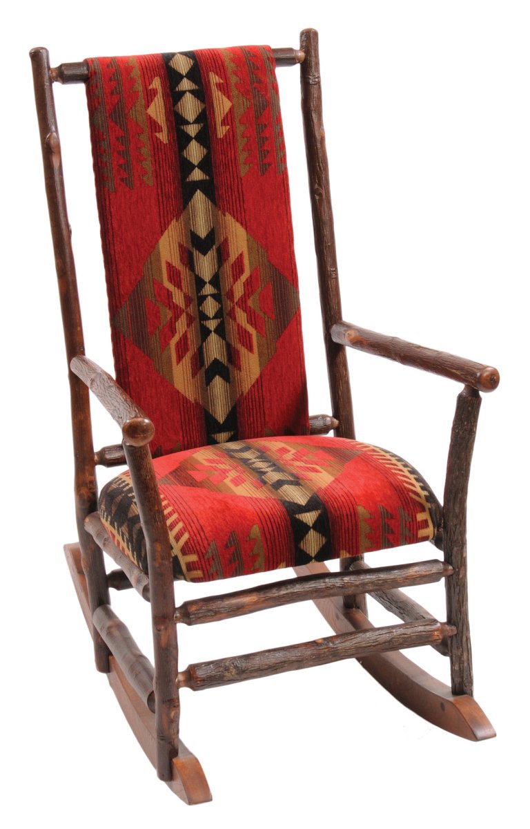 Hickory Log Hoop Rocking Chair - Thumbnail 2