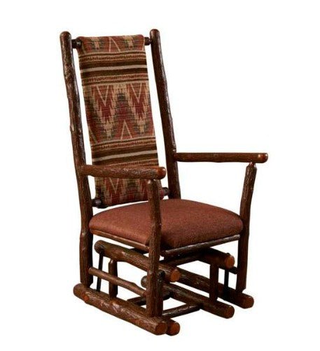 Hickory Log Gliding Rocker - UF - Ozark Cabin Décor, LLC