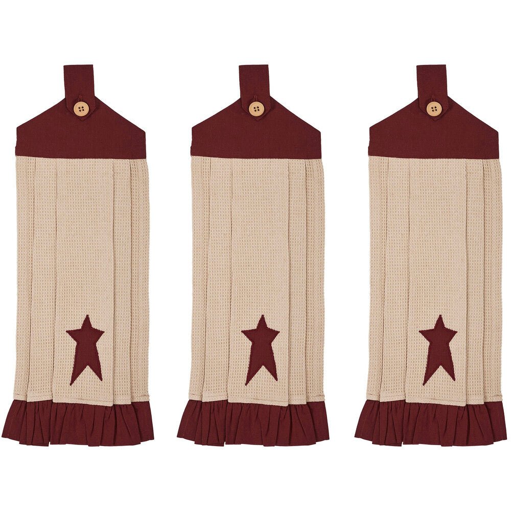 Connell Button Loop Tea Towel Set of 3 - Ozark Cabin Décor, LLC