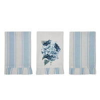 Finders Keepers Hydrangea Ruffled Tea Towel Set of 3 - Ozark Cabin Décor, LLC
