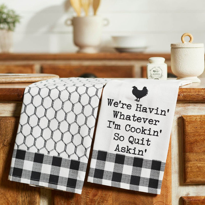 Down Home Whatever I'm Cooking Tea Towel Set of 2 - Ozark Cabin Décor, LLC