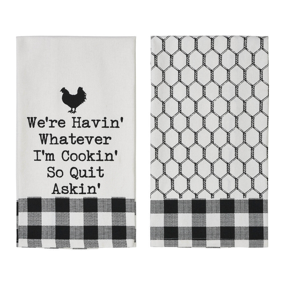 Down Home Whatever I'm Cooking Tea Towel Set of 2 - Ozark Cabin Décor, LLC