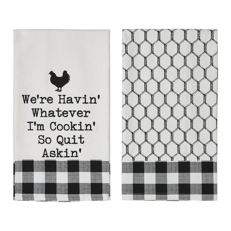 Down Home Whatever I'm Cooking Tea Towel Set of 2 - Ozark Cabin Décor, LLC