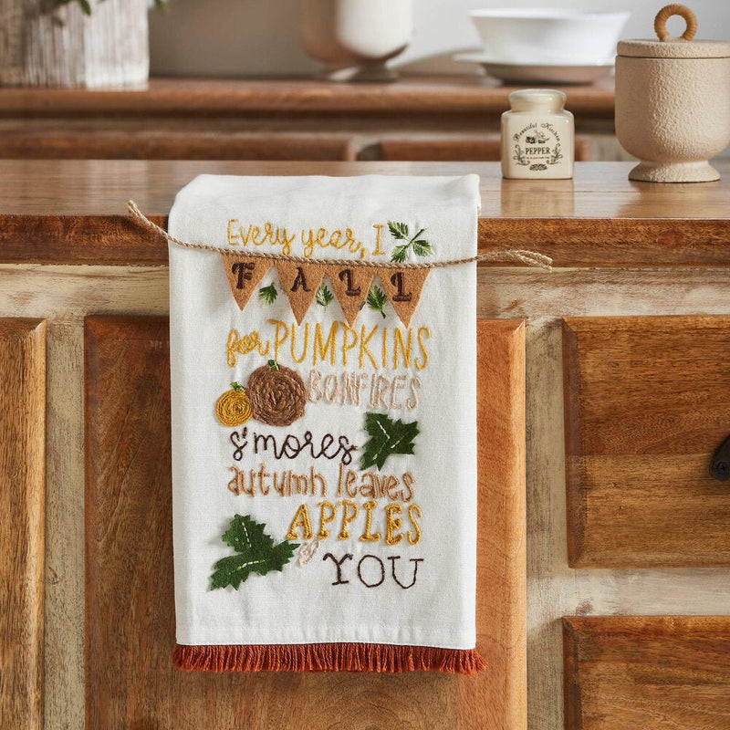 Fall Pumpkin Kitchen Tea Towel - Ozark Cabin Décor, LLC