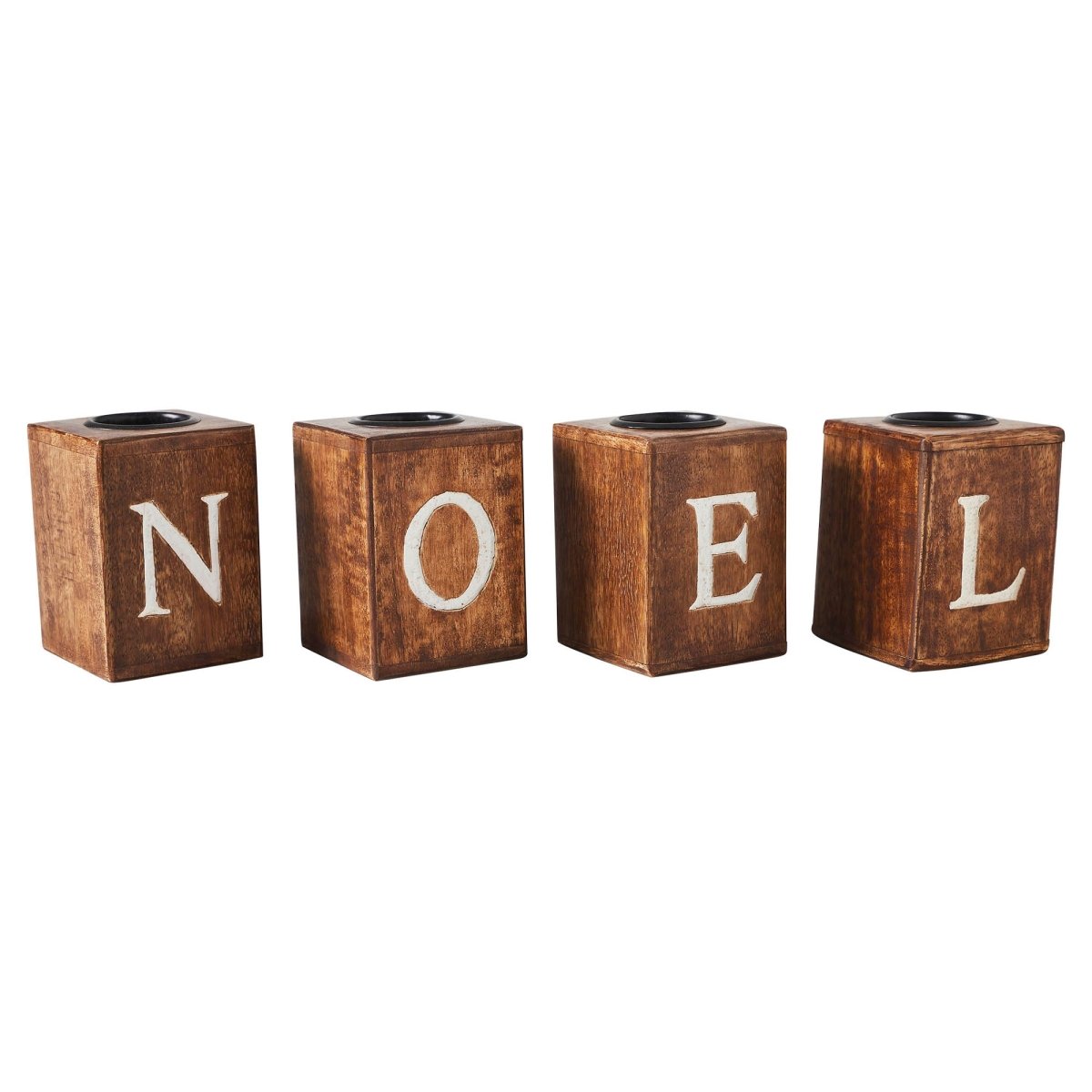 Tealight Holder NOEL Cube Set of 4 - Thumbnail 2