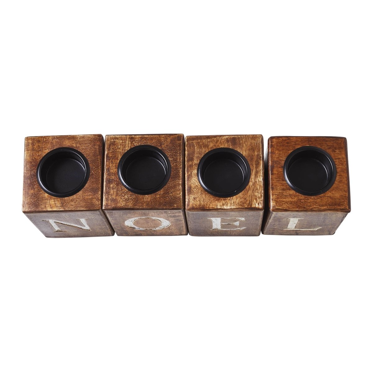 Tealight Holder NOEL Cube Set of 4