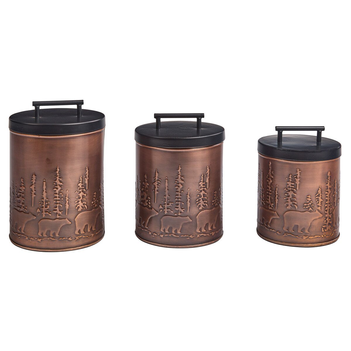 Bear Walk Canisters Set of 3 - Ozark Cabin Décor, LLC