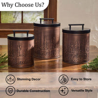 Bear Walk Canisters Set of 3 - Ozark Cabin Décor, LLC