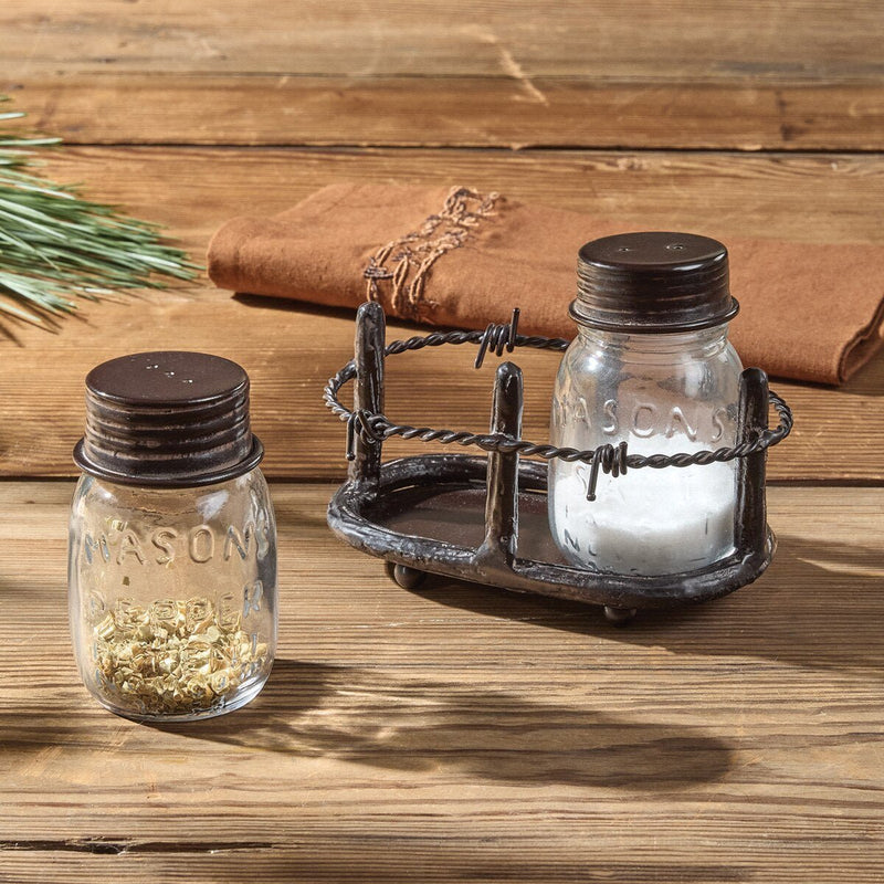 Barbed Wire Salt & Pepper Set - Ozark Cabin Décor, LLC