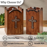 Mission Cross Canister - Large - Ozark Cabin Décor, LLC