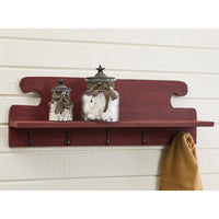 Cozy Farmhouse Shelf with Hooks - Ozark Cabin Décor, LLC
